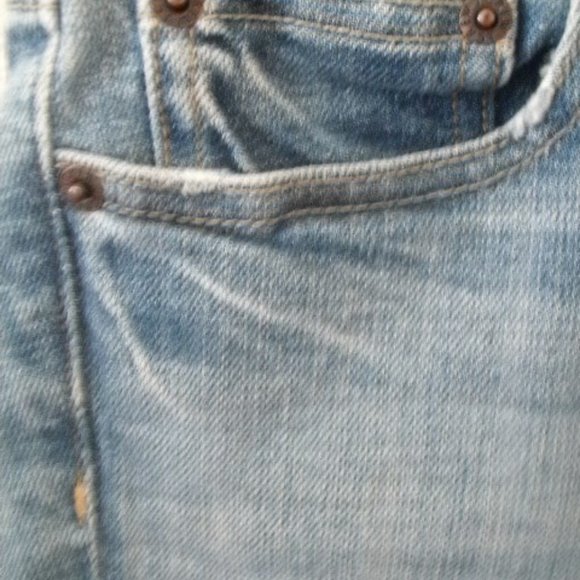 J. Crew Size 26s Matchstick Stretch Distressed Denim Bermuda Jean Shorts - Picture 2 of 5